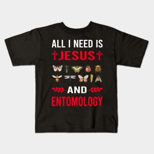 I Need Jesus And Entomology Entomologist Insect Insects Bug Bugs Kids T-Shirt